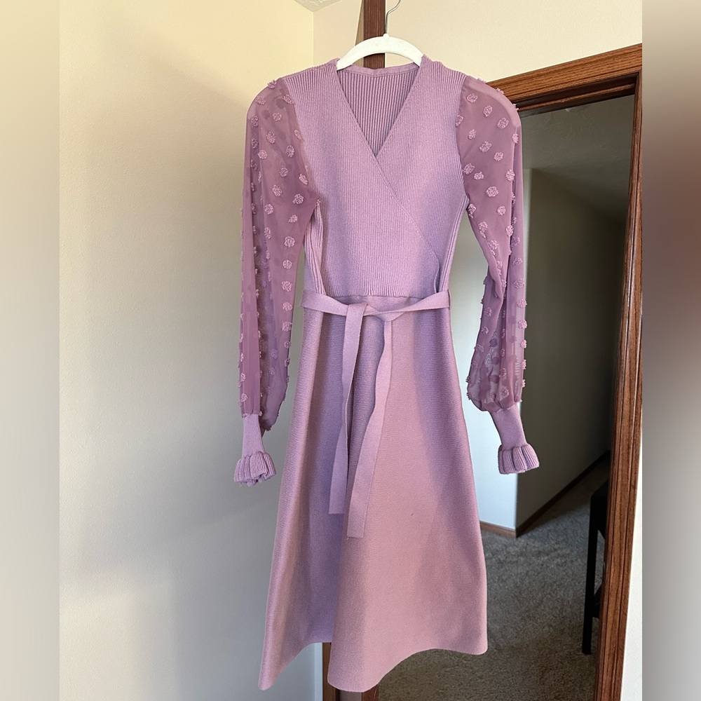 Lavender Wrap Dress
